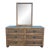 Boho Chic Wicker Dresser With Wall Mirror - 2 Pieces For Sale
