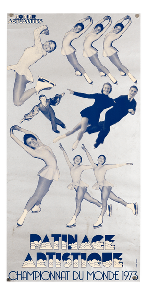 World Figure Skating Championships 1973 Original Silkscreen Poster
