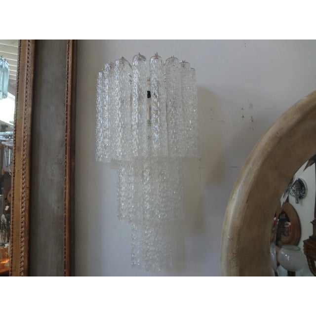 Transparent Toni Zuccheri for Venini Murano Glass Sconces-A Pair For Sale - Image 8 of 12