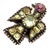 Silver Pendant with Chrysolites and Chrysoberyls and Ruby For Sale