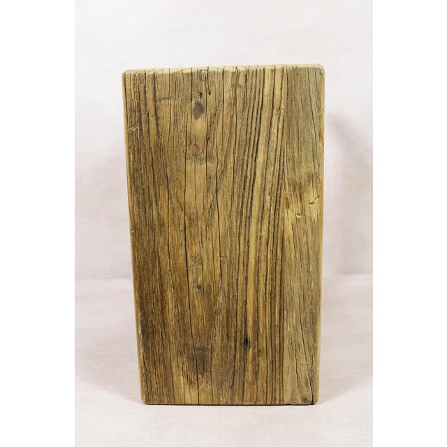 Rustic Vintage Rustic Stool in Elm For Sale - Image 3 of 5