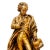 A large and imposing plaster sculpture of Beethoven in a high gloss gold finish. Sculpture stands 22.5" tall and was...