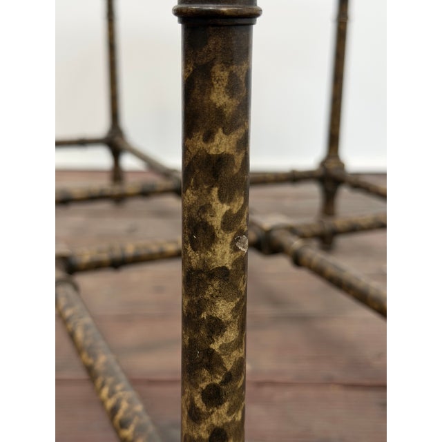 Faux Bamboo Tortoise Shell, Brass and Glass Coffee Table, Baker For Sale - Image 9 of 14