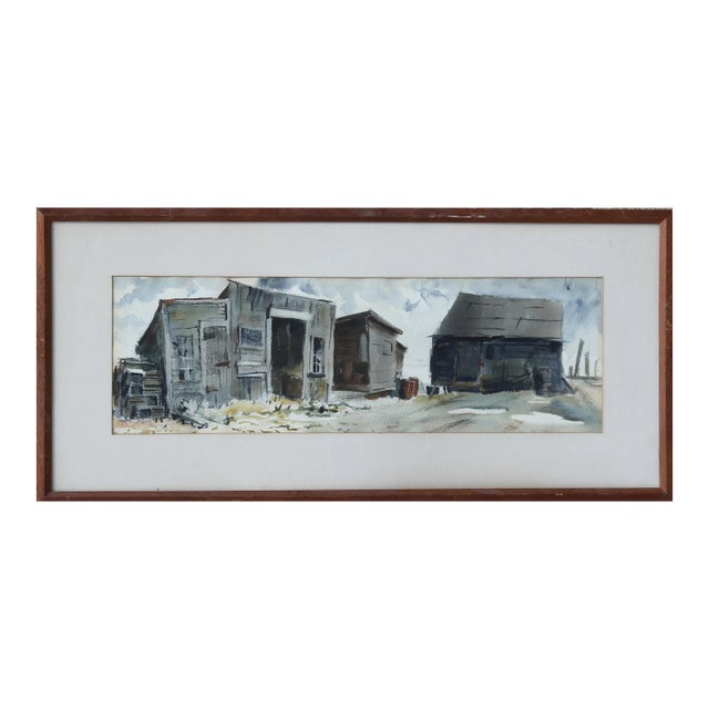 1950s "Biddeford Pool, Maine" Watercolor Painting by Eve Nethercott For Sale