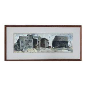 1950s "Biddeford Pool, Maine" Watercolor Painting by Eve Nethercott