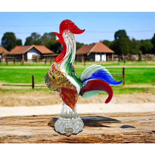 1960s Murano Multicolored Rooster Sculpture, 1960s For Sale - Image 5 of 18