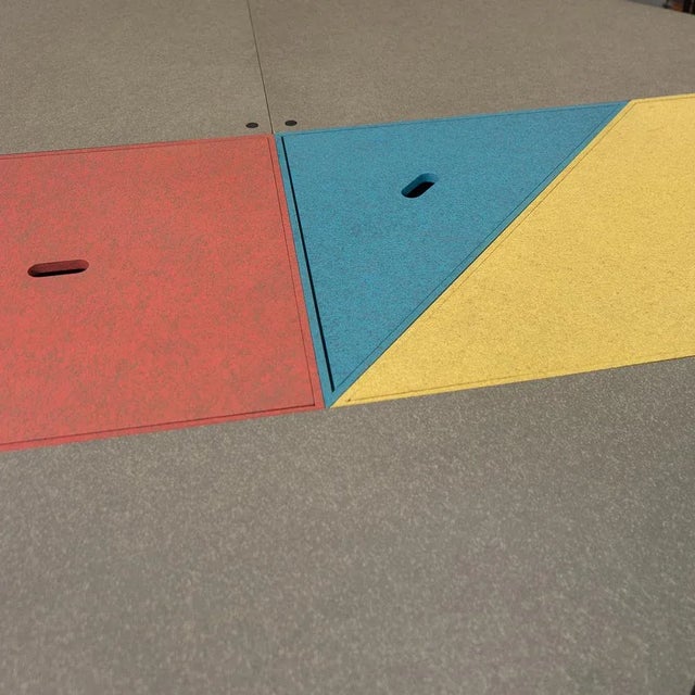 Wood Tangram Tables by Massimo Morozzi for Cassina, 1980s, Set of 7 For Sale - Image 7 of 14