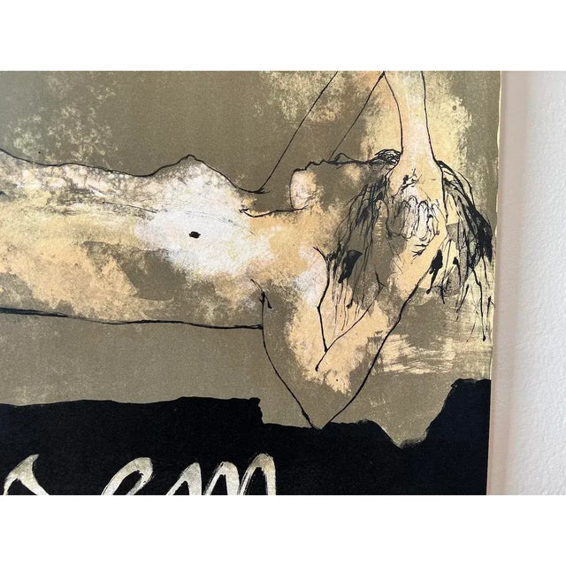 Printmaking Materials Original Jean Jansem Exhibition Poster Paris 1960s Lithographies Dessins Vintage Mid Century Art For Sale - Image 7 of 10