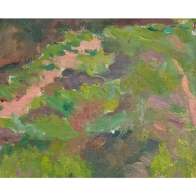 1970s Mountain Landscape Antique Oil Painting Original Soviet Art Ukrainian Artist 26-32 For Sale - Image 6 of 6