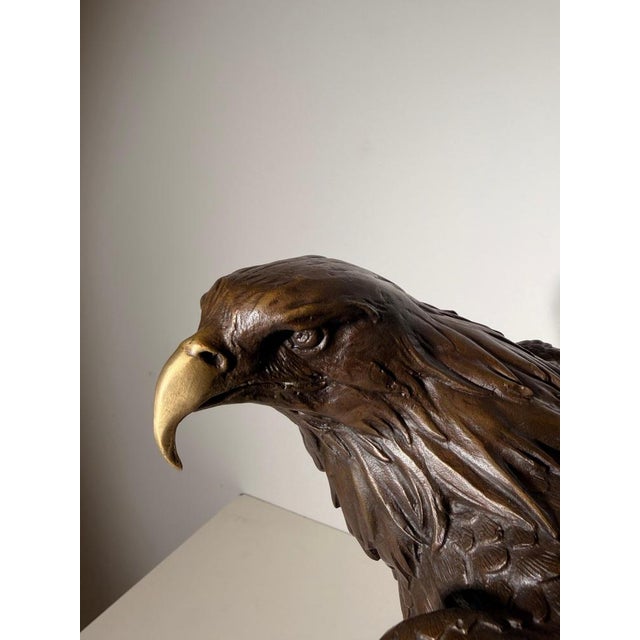 Large Bronze Eagle Sculpture For Sale - Image 4 of 7