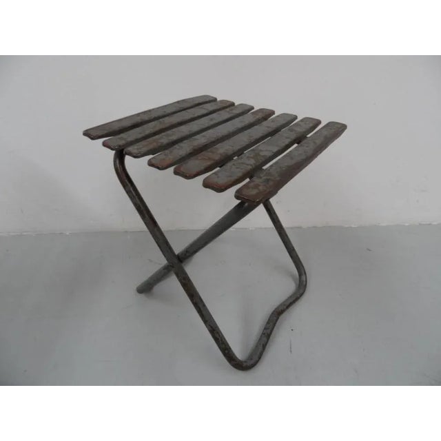 1940s Industrial Metal Side Tables, 1940s, Set of 2 For Sale - Image 5 of 10