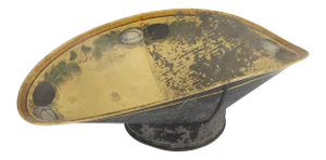 Shabby Chic Painted Toleware Centerpiece Bowl