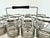 1960s Mid-Century Modern Silver Rim Cocktail Glasses With Chrome Carrier - Set of 8 For Sale - Image 4 of 10
