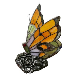 French Tiffany Style Table Lamp in Glass, 1970 For Sale