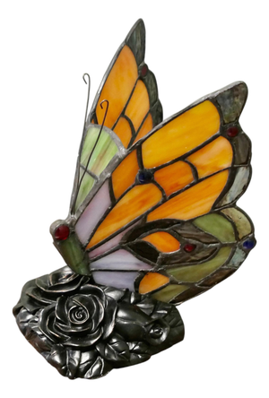 French Tiffany Style Table Lamp in Glass, 1970