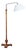 Swedish Grace Sculptural Floor Lamp in Birch and Brass from Lundling, 1930s For Sale