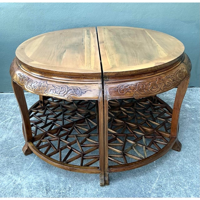Vintage Fretwork Demilune Console Table For Sale - Image 9 of 12