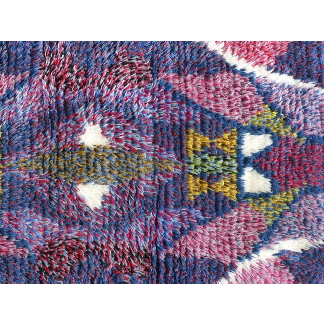 Scandinavian Modern Geometric Rug in Wool, 1960s For Sale - Image 11 of 13