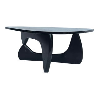 Black Wood & Glass Herman Miller Isamu Noguchi Coffee Table Signed For Sale