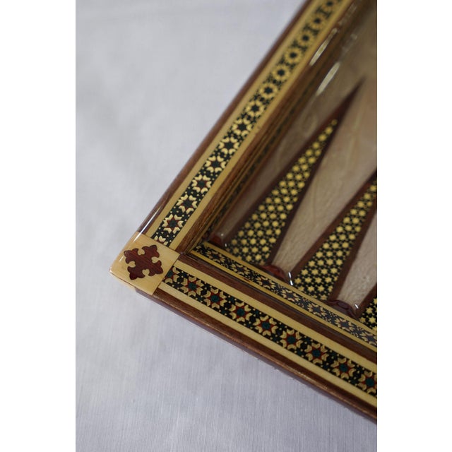 Khatam Marquetry and Tazhib Chess & Backgammon Set, Turquoise, One-of-One For Sale - Image 9 of 9