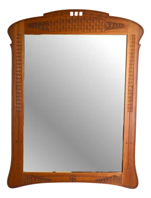 Art Nouveau Mirror in Finely Chiseled Wood
