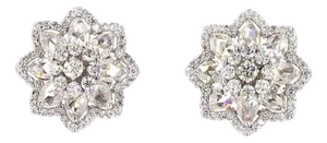 1.33 Carat Round Brilliant Cut Diamond Gold Earrings, Pair