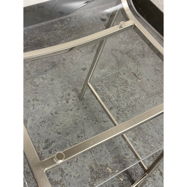 Mermelada Estudio for Cb2 Chiaro Clear Acrylic Counter Stools, Pair For Sale - Image 10 of 12