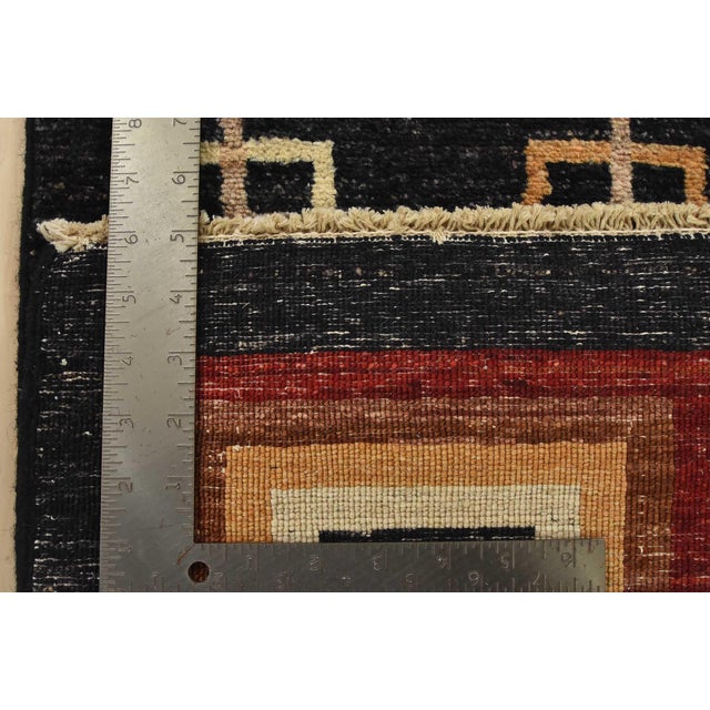 Fine Gabbeh Runner 3’2” X 15’2” Black Wool Contemporary Hand-Knotted Rug For Sale - Image 14 of 14