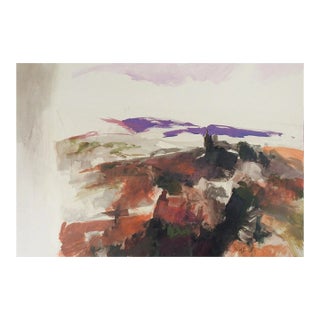 Mid Century John Guerin Abstract Landscape Painting For Sale