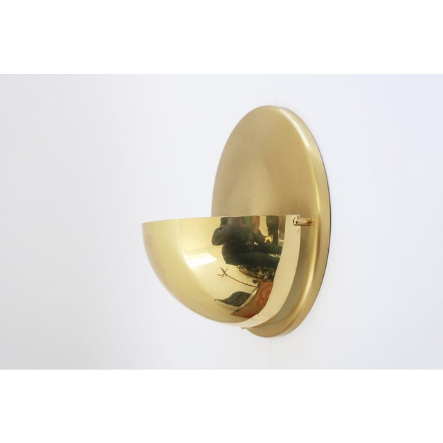 Mid-Century Modern Mid-Century Modern Minimalist Brass Wall Lamps, 1960s, Set of 2 For Sale - Image 3 of 7