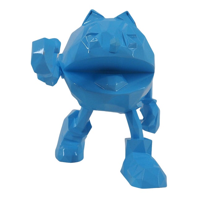 Mini Blue Resin Pac Man from Richard Orlinski For Sale