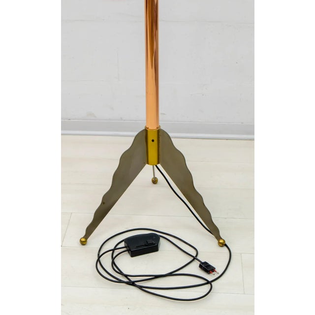 Italian Murano Glass and Brass Floor Lamp from Relco Milano, 1980s For Sale - Image 11 of 17