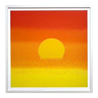 Andy Warhol Foundation Lithograph Print Modernist Framed Pop Art Poster " Sunset " 1972 For Sale