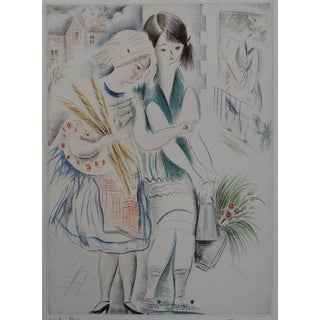 Mily Possoz, Les jeunes filles en promenade, Etching For Sale