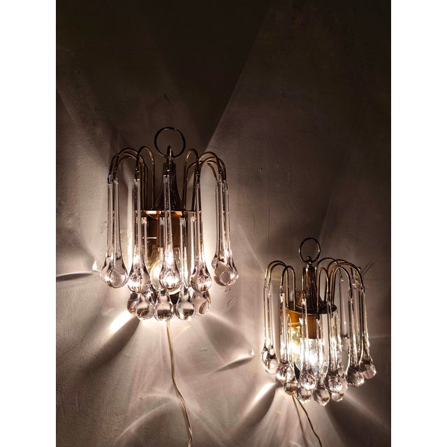 Italian Crystal Lamps, 1960s, Set of 2 For Sale - Image 10 of 13