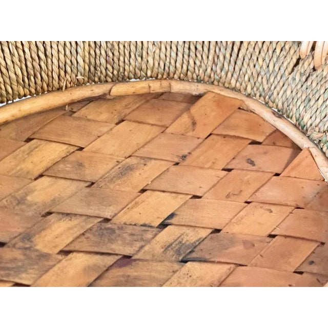 Italian Basket Bowl Centerpiece in Rattan and Rope, 1970s For Sale - Image 12 of 13