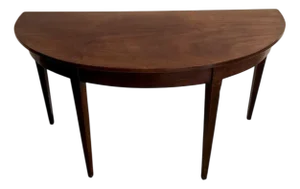 George III Mahogany Demi Lune Shaped Console Table, 1800s