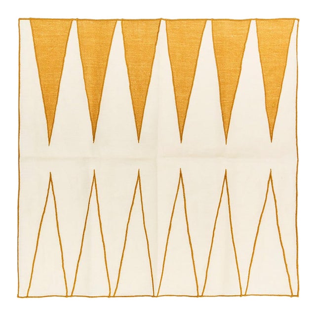 Misette Backgammon Linen Napkins, Set of 4, Camel For Sale
