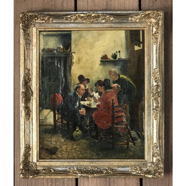 J. Nagel, Figurative Composition, Early 20th Century, Oil Paintig on Canvas, Framed For Sale - Image 5 of 7