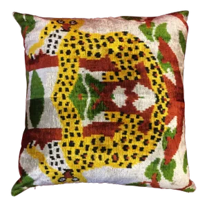 Silk Velvet Animal Print Pillow