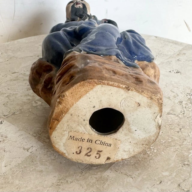 Mid 20th Century Vintage Chinese Porcelain Wise Man Figurine/Sculpture For Sale - Image 5 of 7