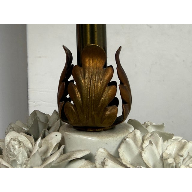 Floral Bouquet Table Lamp, Vintage For Sale - Image 9 of 12