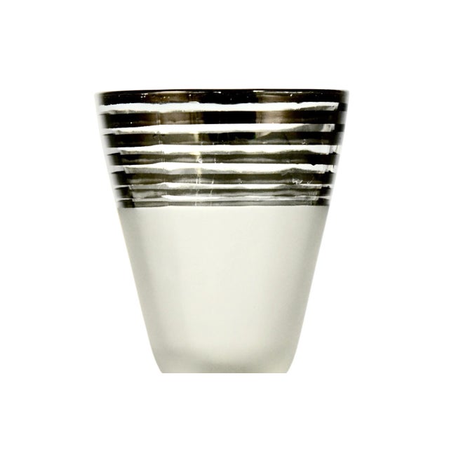 Silver Band Aperitif Barware Glasses - Set of 8 For Sale - Image 4 of 6