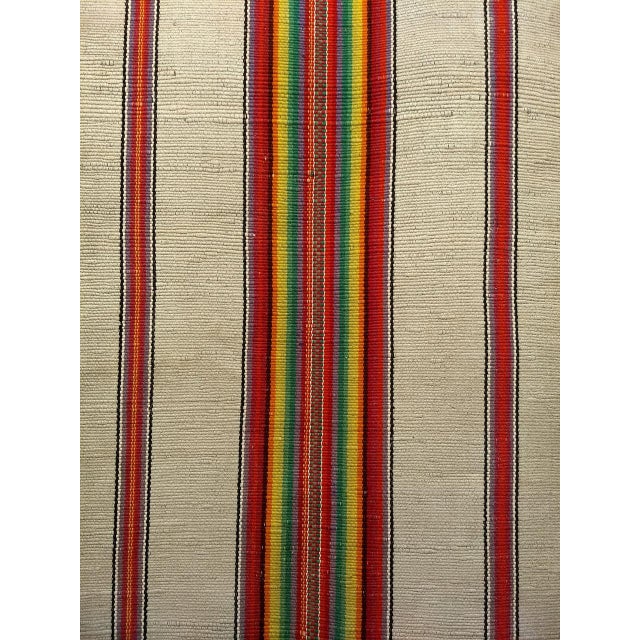 Vintage American Rag Runner, Handwoven Wool & Cotton, Stripe Pattern, 3x14 For Sale - Image 9 of 14