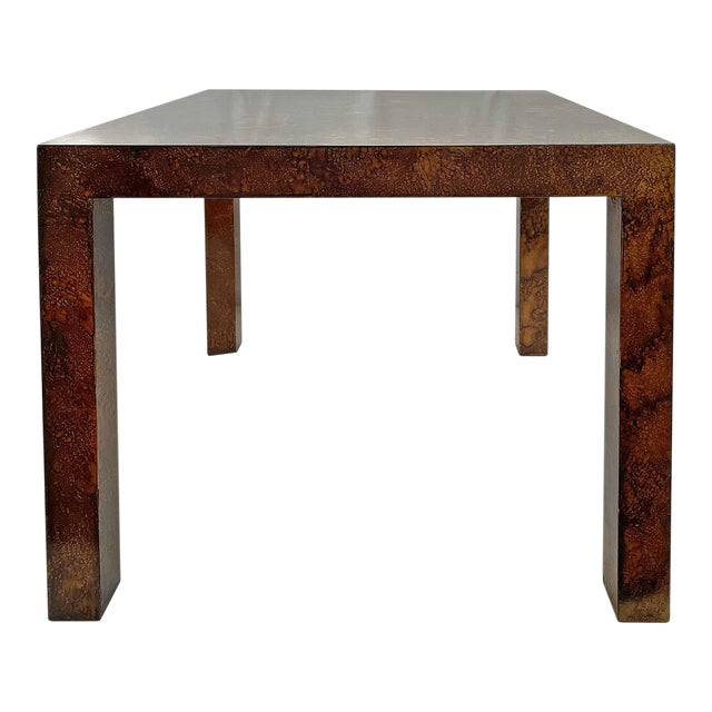 Vintage MidCentury Modern Altavista Lane Faux Burl Wood Accent Table