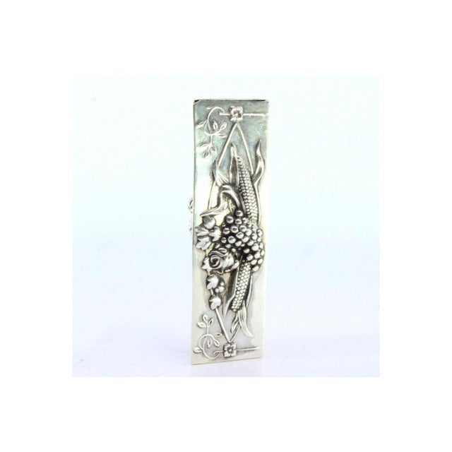 Silver Toothpick Holder in Triangular Shape For Sale - Image 3 of 7