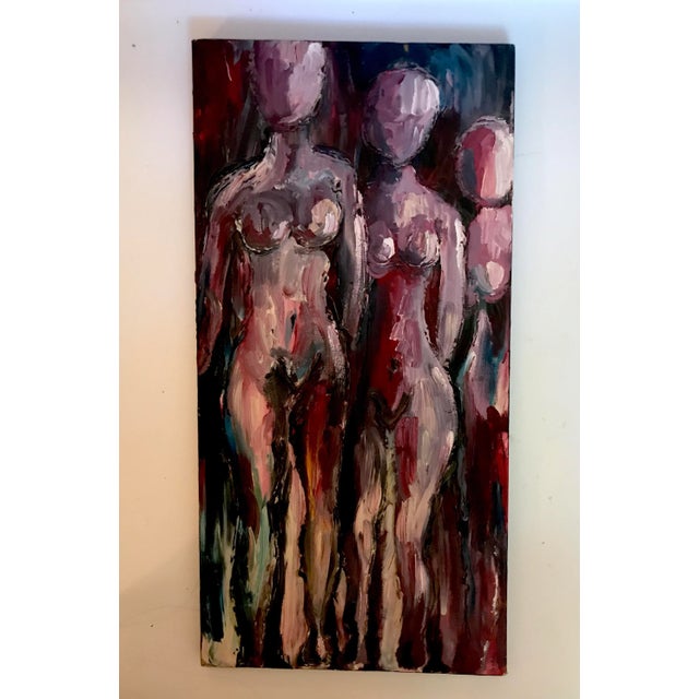 Late 20th Century Late 20th Century Nudes Oil Painting For Sale - Image 5 of 5