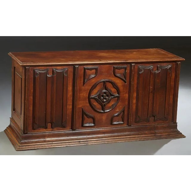 Wood Mid 20th Century Carved Mahogany Coffer For Sale - Image 7 of 8