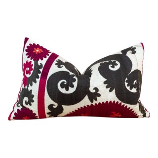 Mehra Bukhara Suzani Lumbar Pillow For Sale