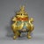 Pure Copper Cloisonne Filigree Flying Beast Incense Burner Censer - Gilt Gold Body With Colored Enamel For Sale - Image 4 of 9